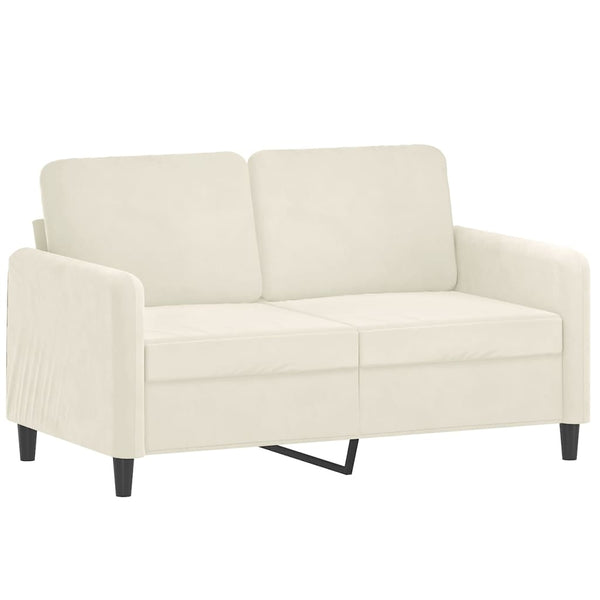 2-teilige Sofagarnitur Creme Samt