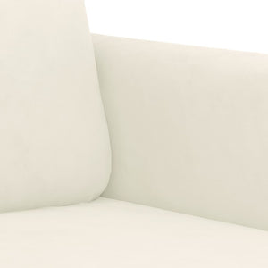 2-teilige Sofagarnitur Creme Samt