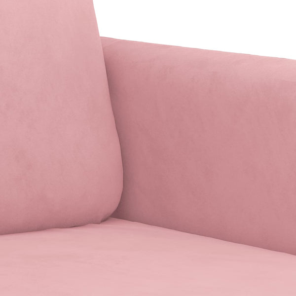 3-teilige Sofagarnitur Rosa Samt
