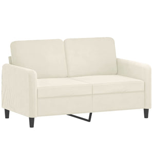 3-teilige Sofagarnitur Creme Samt