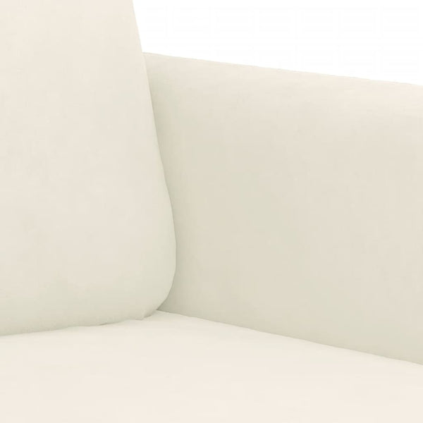 3-teilige Sofagarnitur Creme Samt