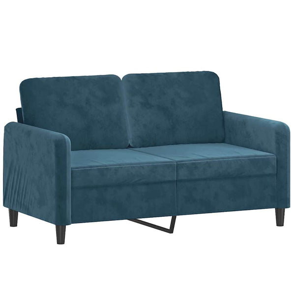 3-teilige Samt Sofagarnitur Blau