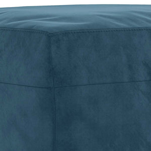 3-teilige Samt Sofagarnitur Blau