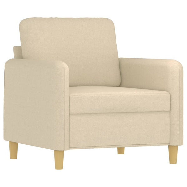 vidaXL 4-Piece Sofa Set with Cushions Cream Fabric