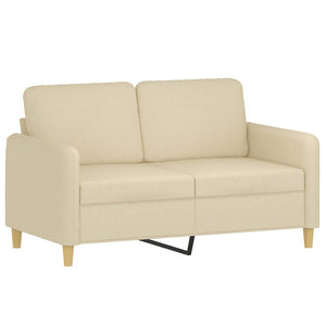 vidaXL 4-Piece Sofa Set with Cushions Cream Fabric