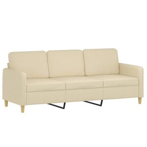vidaXL 4-Piece Sofa Set with Cushions Cream Fabric
