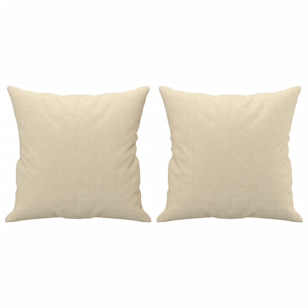 vidaXL 4-Piece Sofa Set with Cushions Cream Fabric