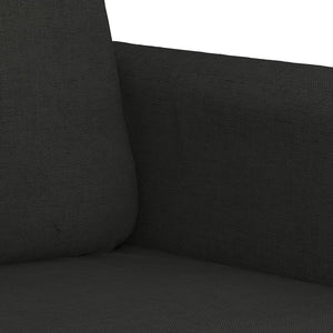 Schwarze 4-teilige Sofagarnitur mit Kissen