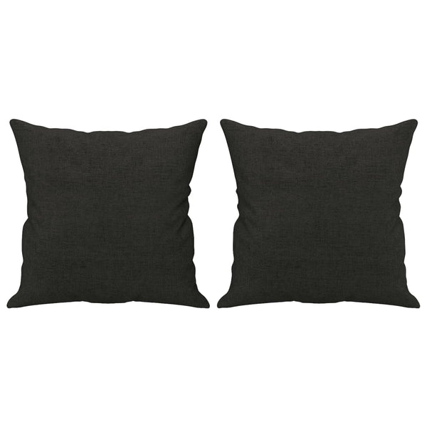 Schwarze 4-teilige Sofagarnitur mit Kissen