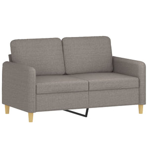 4-tlg. Sofagarnitur Taupe Stoff mit Kissen