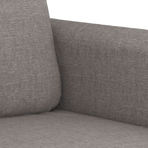 4-tlg. Sofagarnitur Taupe Stoff mit Kissen