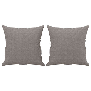 4-tlg. Sofagarnitur Taupe Stoff mit Kissen