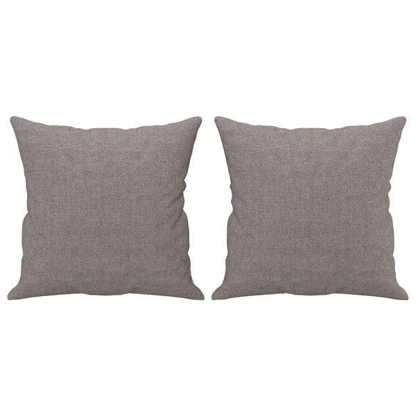 4-tlg. Sofagarnitur Taupe Stoff mit Kissen