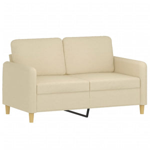 2-teilige Sofagarnitur Creme Stoff