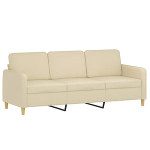 2-teilige Sofagarnitur Creme Stoff