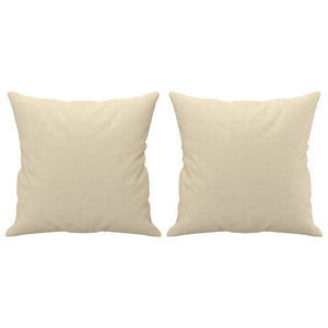 2-teilige Sofagarnitur Creme Stoff