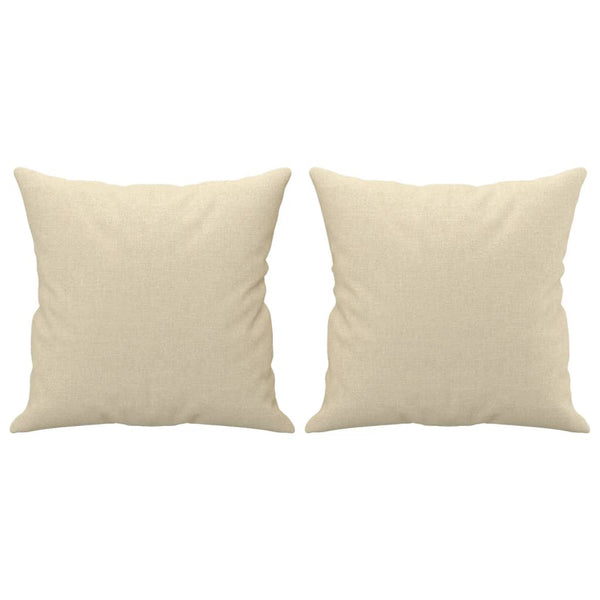 2-teilige Sofagarnitur Creme Stoff