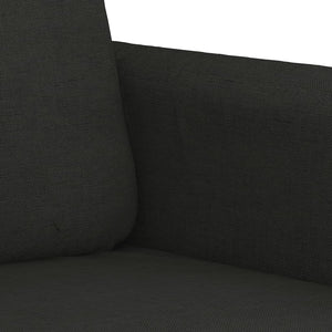 2-tlg. Sofa-Set mit Kissen, Schwarz