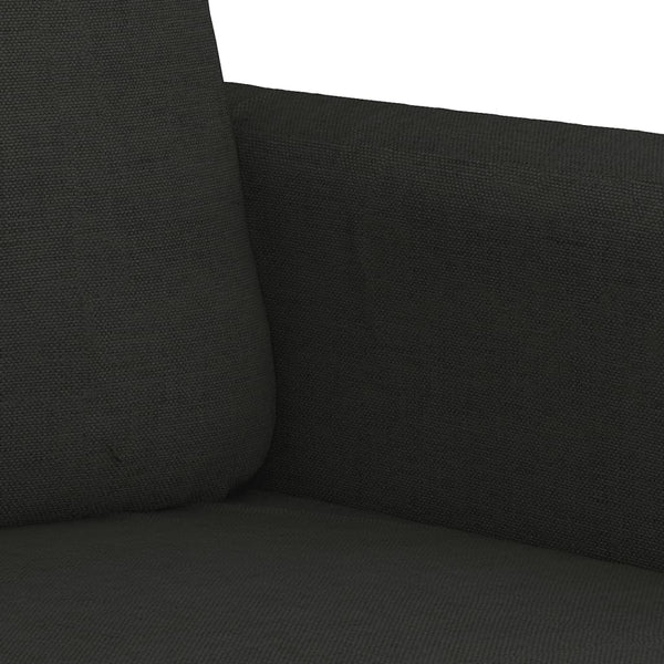 2-tlg. Sofa-Set mit Kissen, Schwarz