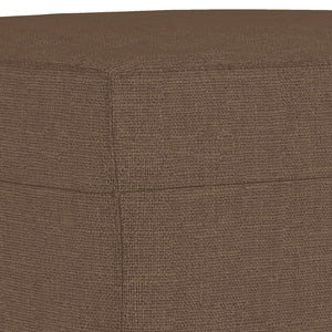 3-teilige Sofagarnitur Braun Stoff mit Kissen