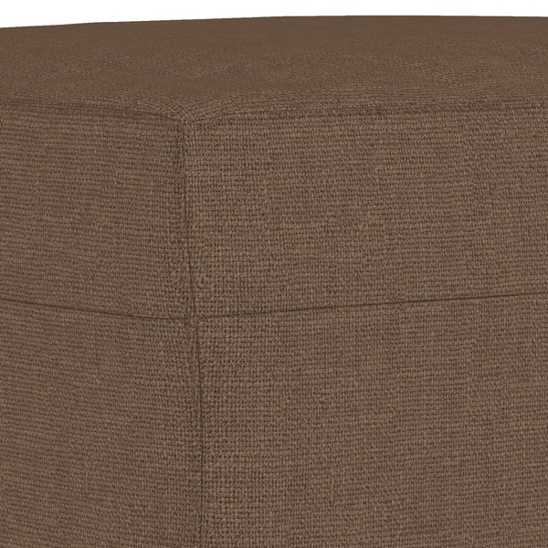 3-teilige Sofagarnitur Braun Stoff mit Kissen