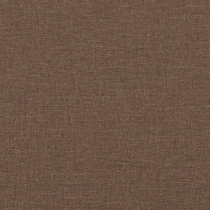 3-teilige Sofagarnitur Braun Stoff mit Kissen