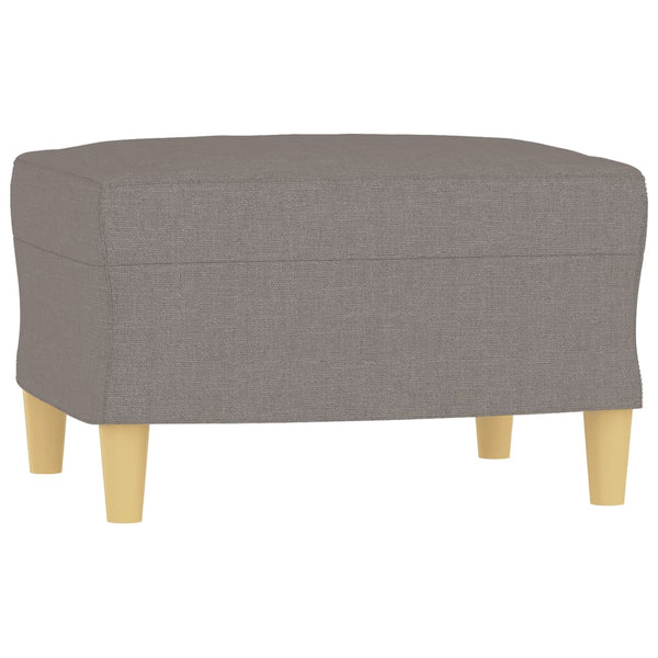 3-teilige Sofagarnitur Taupe Stoff mit Kissen