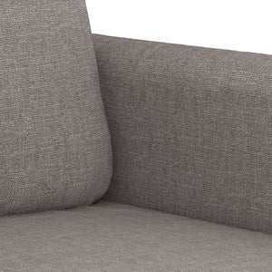 3-teilige Sofagarnitur Taupe Stoff mit Kissen