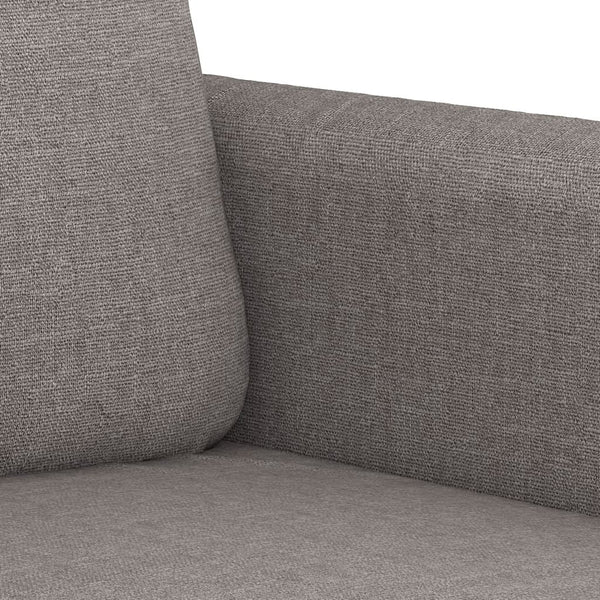 3-teilige Sofagarnitur Taupe Stoff mit Kissen