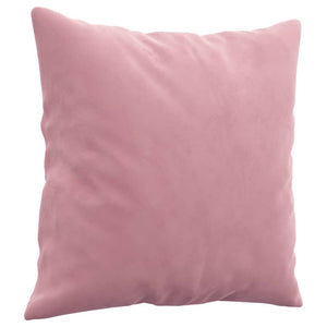 Rosa Samt Sofagarnitur, 4-teilig