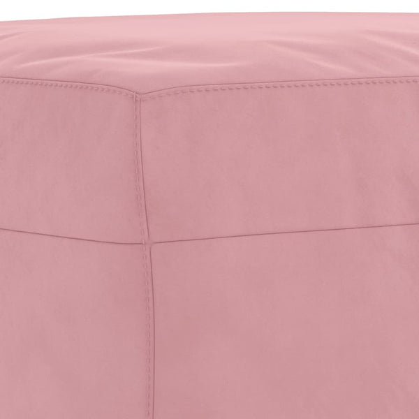 Rosa Samt Sofagarnitur, 4-teilig