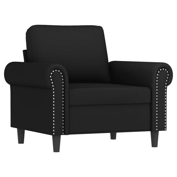 vidaXL 4-Piece Sofa Set with Cushions Black Velvet