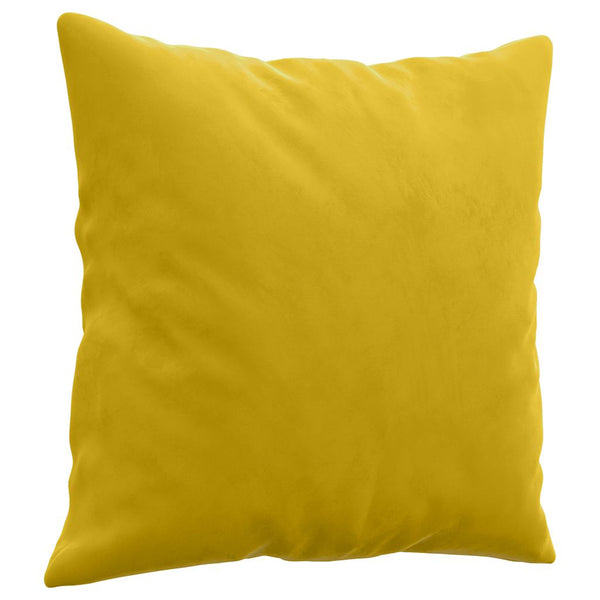 vidaXL 4-Piece Sofa Set with Cushions Yellow Velvet