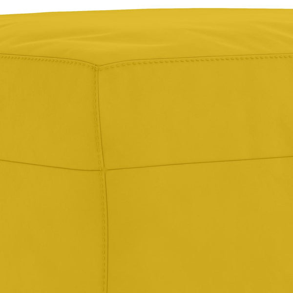 vidaXL 4-Piece Sofa Set with Cushions Yellow Velvet