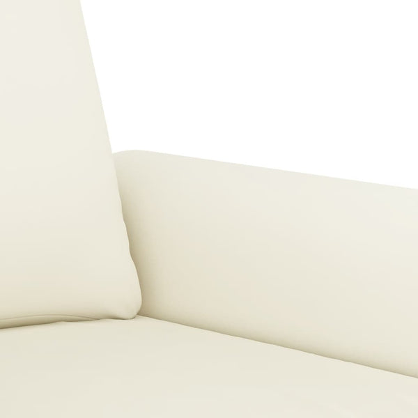 4-tlg. Sofagarnitur Creme Samt mit Kissen