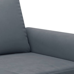 vidaXL 2-Piece Sofa Set with Cushions Dark Grey Velvet