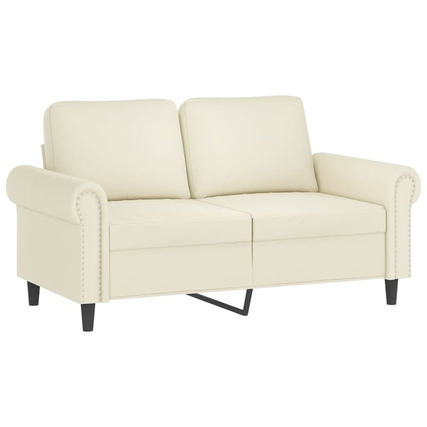 2-teilige Sofagarnitur Creme Samt