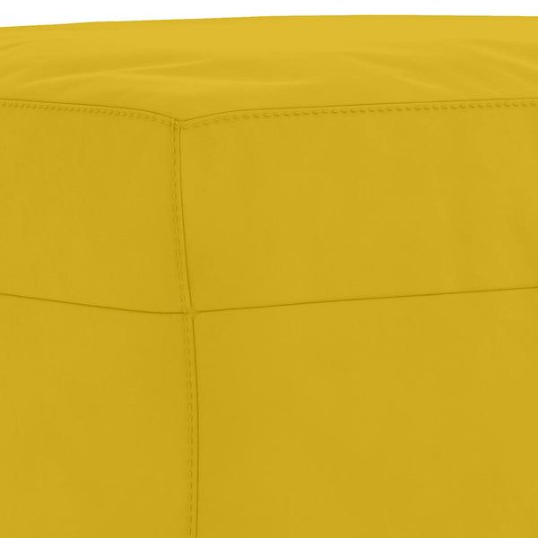 vidaXL 3-Piece Sofa Set with Cushions Yellow Velvet