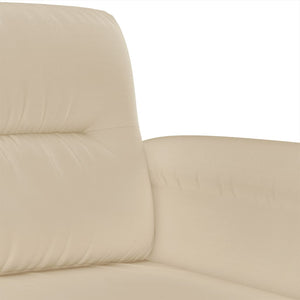 4-tlg. Sofagarnitur Creme Mikrofaser