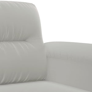 3-tlg. Sofagarnitur Hellgrau Mikrofaser