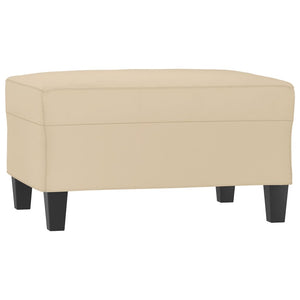 3-teilige Sofagarnitur Creme Mikrofaser