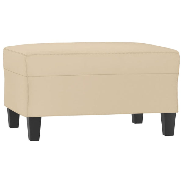 3-teilige Sofagarnitur Creme Mikrofaser
