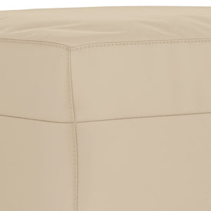 3-teilige Sofagarnitur Creme Mikrofaser