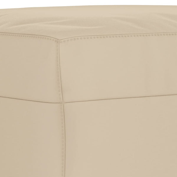 3-teilige Sofagarnitur Creme Mikrofaser