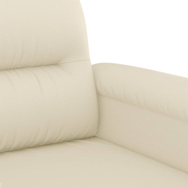 2-teilige Sofagarnitur Creme Kunstleder