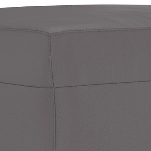 vidaXL 3-Piece Sofa Set with Cushions Grey Artificial Leather