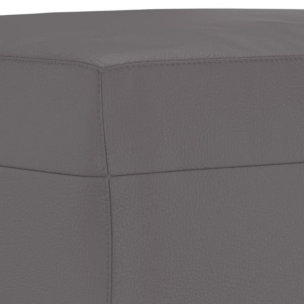 vidaXL 3-Piece Sofa Set with Cushions Grey Artificial Leather