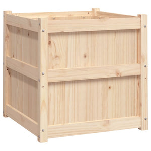 Massiver Pflanzkübel aus Kiefernholz 60x60x60 cm