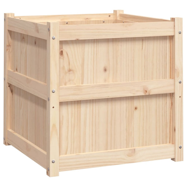 Massiver Pflanzkübel aus Kiefernholz 60x60x60 cm