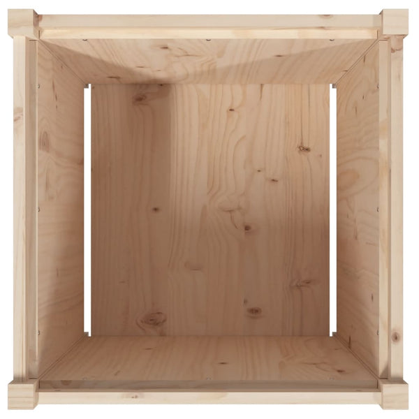 Massiver Pflanzkübel aus Kiefernholz 60x60x60 cm